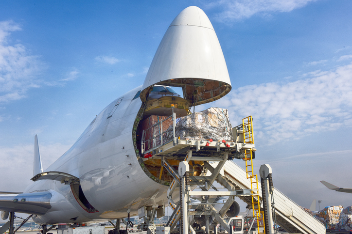 cargo loaded into a BOEING 747 